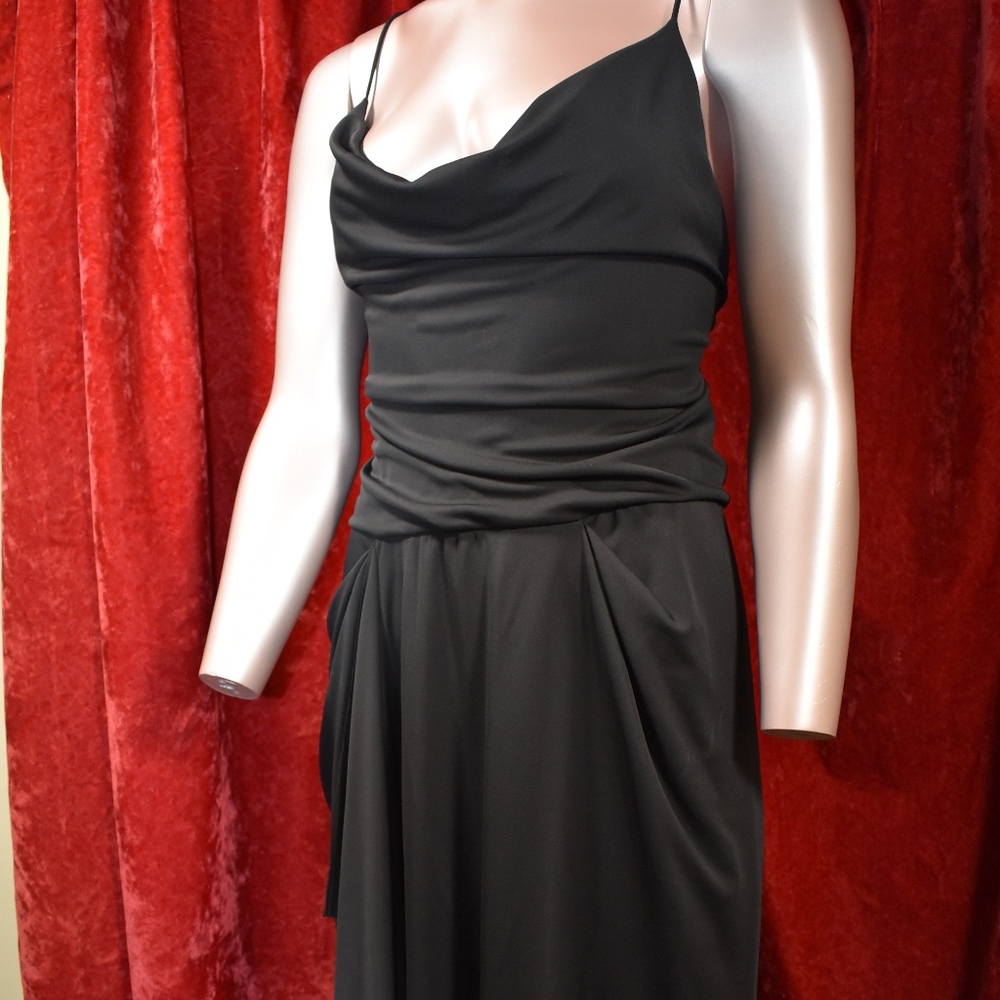 BCBGMaxAzria Black Strappy Jersey Dress